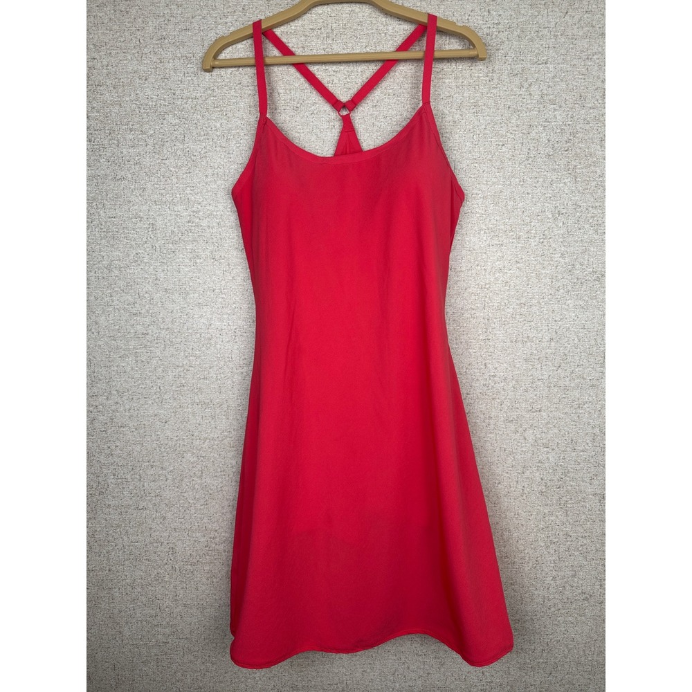 Outdoor Voices Coral Exercise Dress Built In Bra Shorts Pockets Size Small